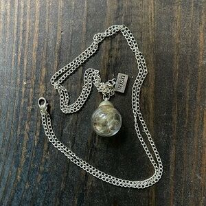 Fairycore Dandelion Wish Dream Necklace in glass bead.